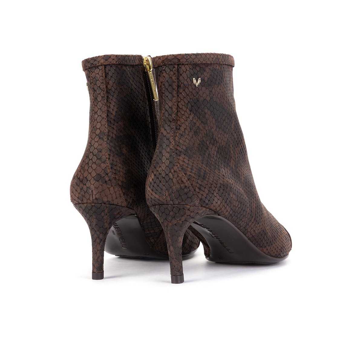 Bottines à talon cuir Fonte testa, MARTINELLI