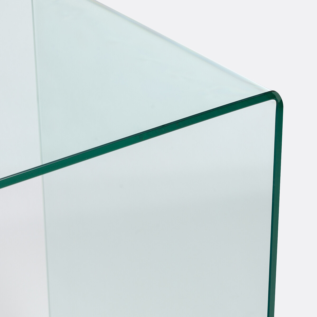 Bureau console en verre trempé, Joan verre transparent, LA REDOUTE INTERIEURS