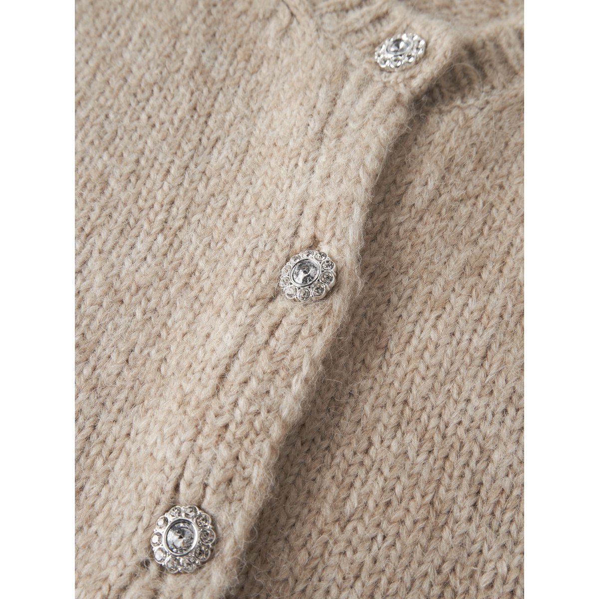 Gilet Tricoté blanc - peyote melange1, NAME IT