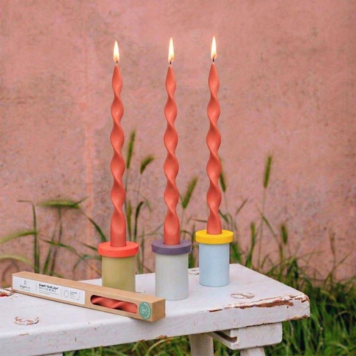 Bougie spirale 40cm rouge, ORIGINALHOME