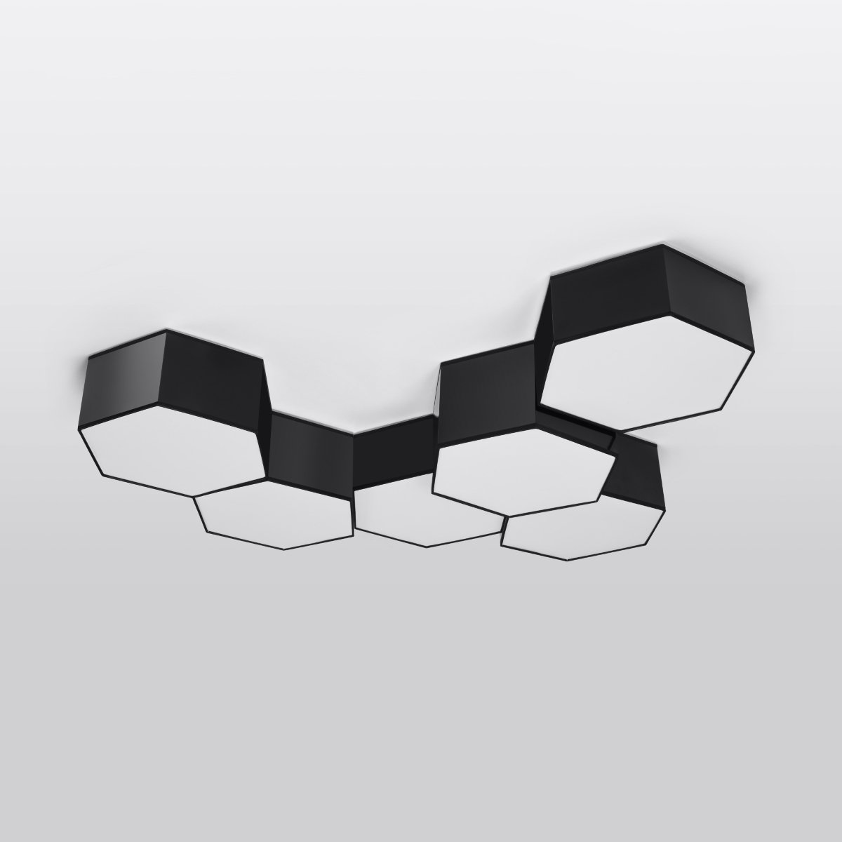 Plafonnier PVC Noir E27 2 Sunde 15 noir, EDEN
