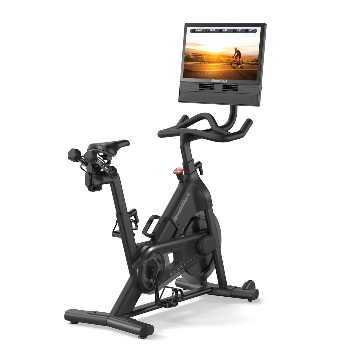 Vélo d'appartement 24 Studio Bike / 24 Niveaux de résistances + deux haltères noir, NORDICTRACK