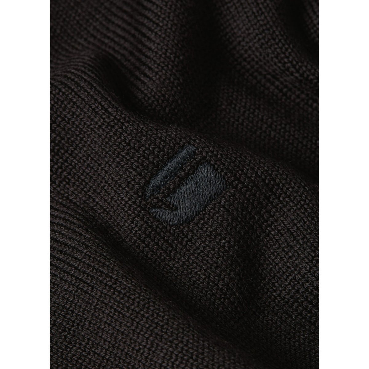 Pull en laine noir uni avec une coupe droite et logo iconique noir, G-Star RAW