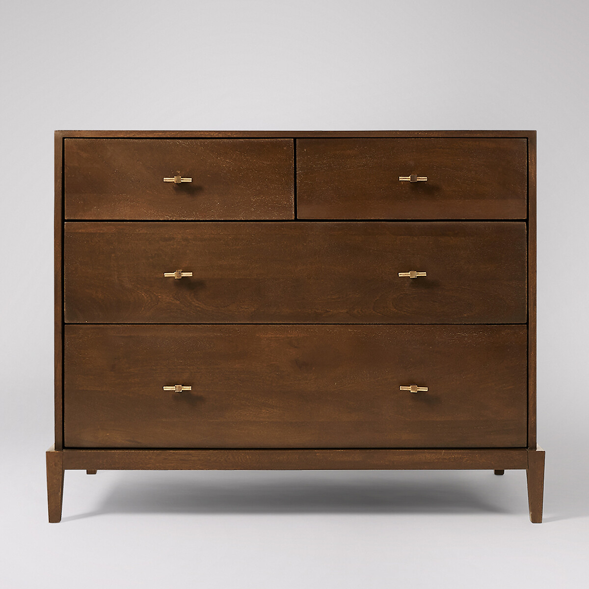 Verne Mango Wood 4 Drawer Chest Of Drawers dark brown, SWOON