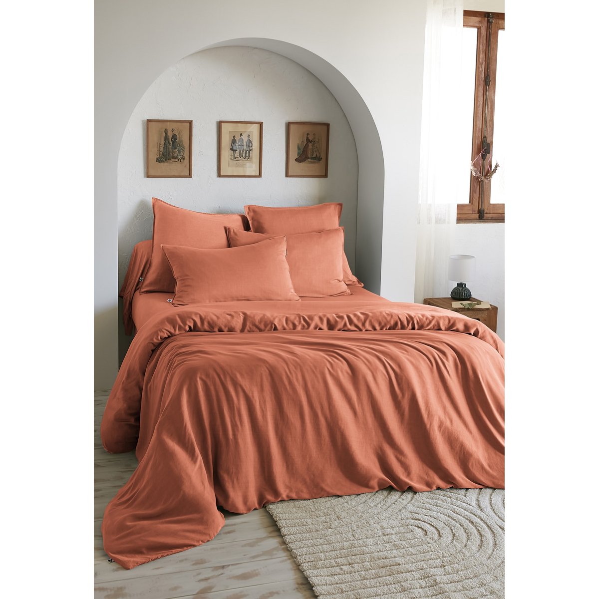 Drap housse Lyocell uni Collection Lysandre beige, EDEN