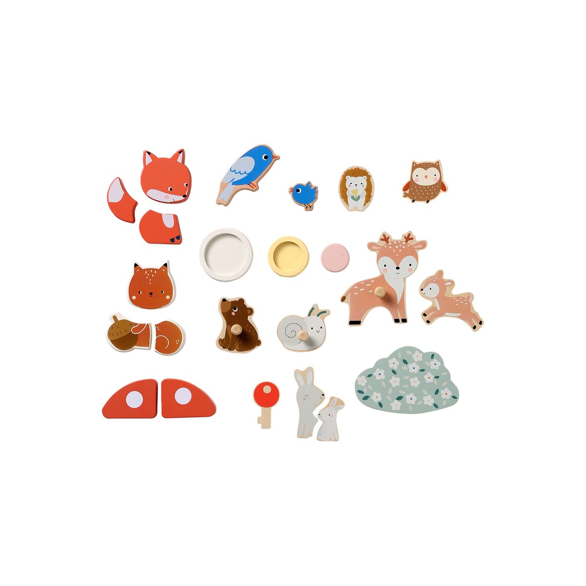 Planche multi-puzzles en bois FSC® HAPPY FOREST beige, VERTBAUDET