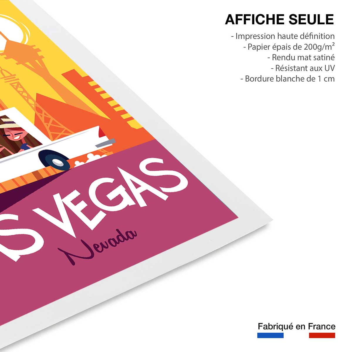 Affiche Road Trip à Vegas affiche seule, HEXOA