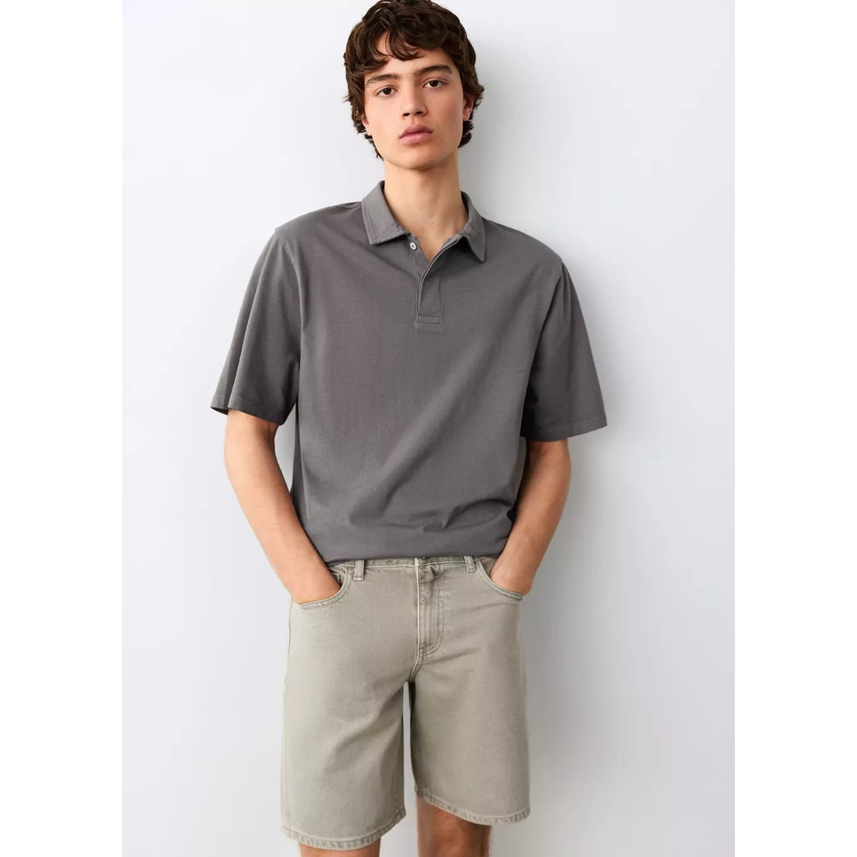 Bermuda jean kaki, MANGO TEEN