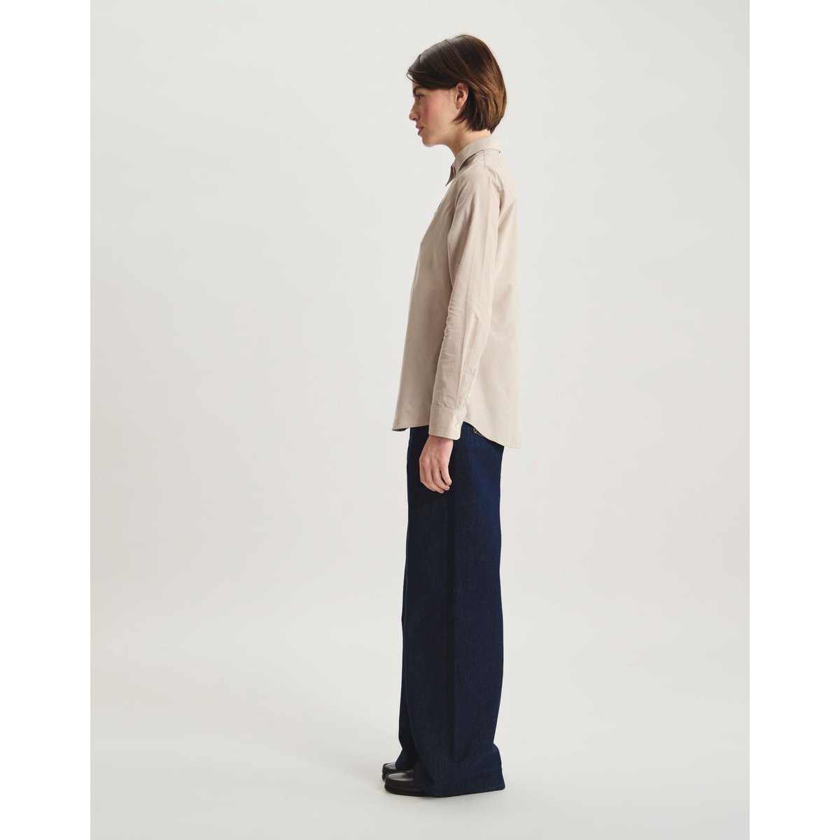 Chemise Martin en coton beige, INES DE LA FRESSANGE PARIS