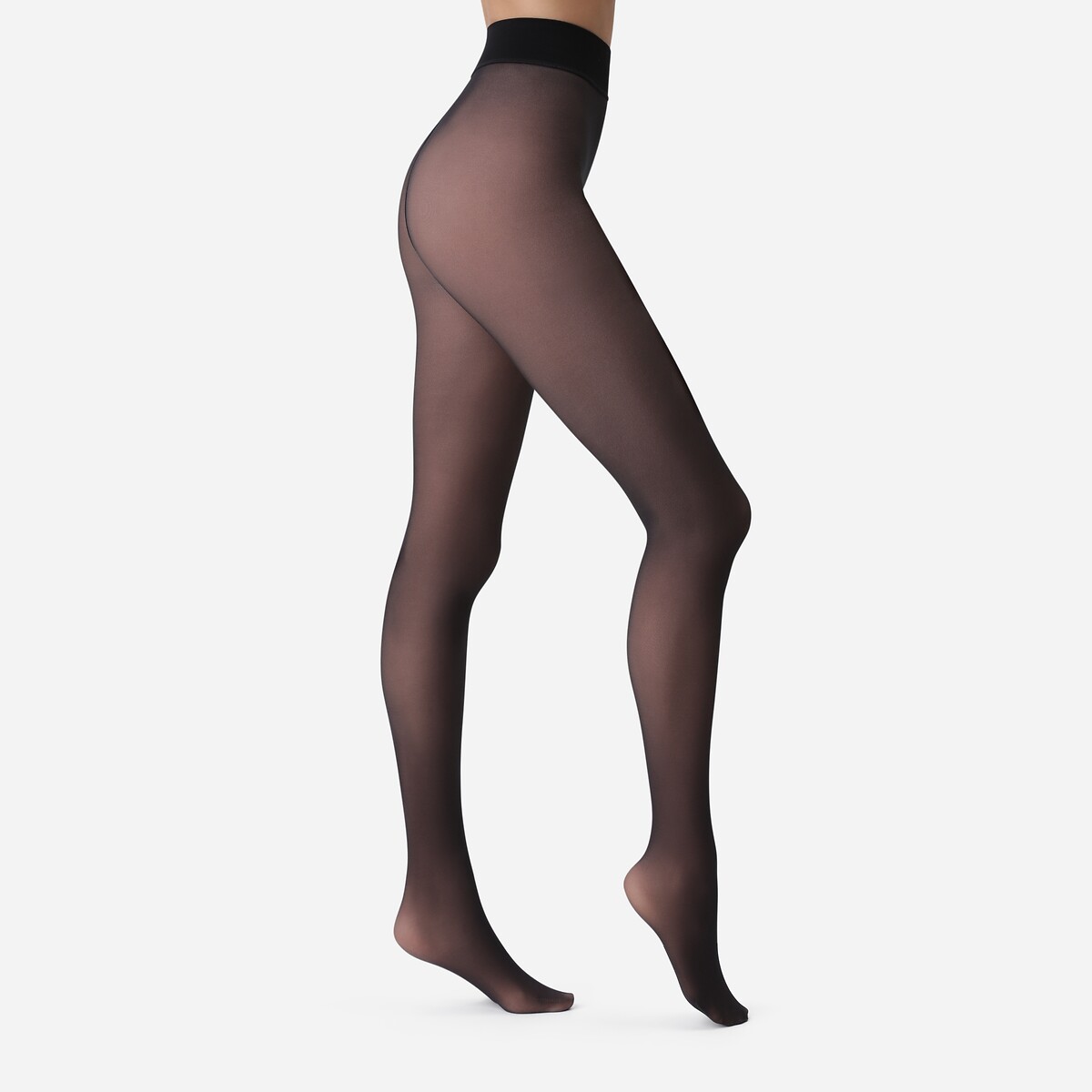 Warme und transparente Strumpfhose THERMO schwarz, DIM
