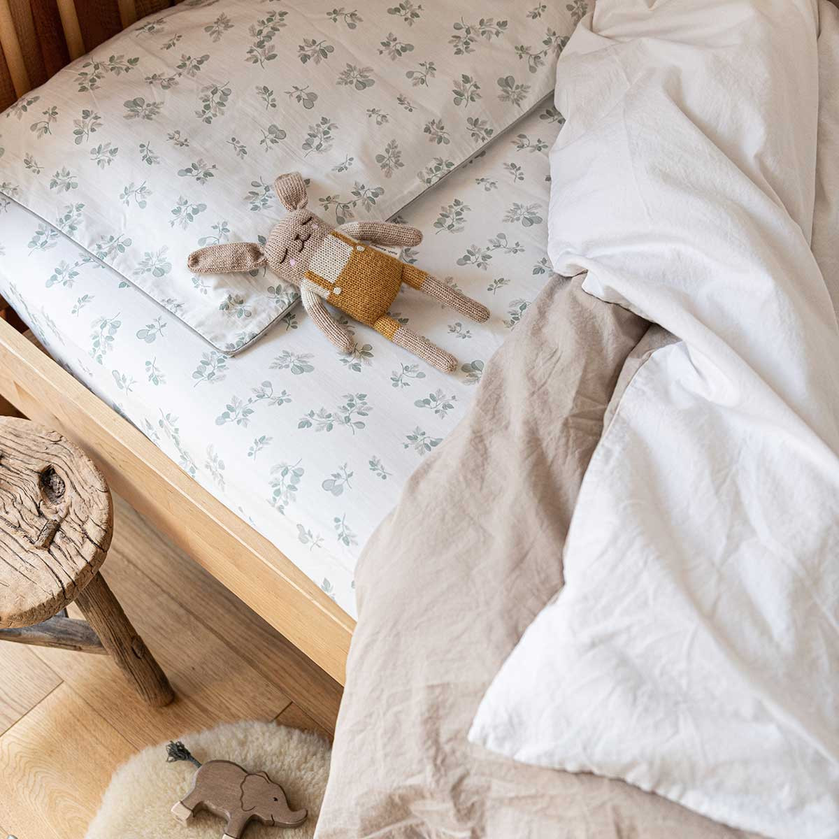 Housse de couette coton lavé - BICOLORE beige sable, COCOEKO