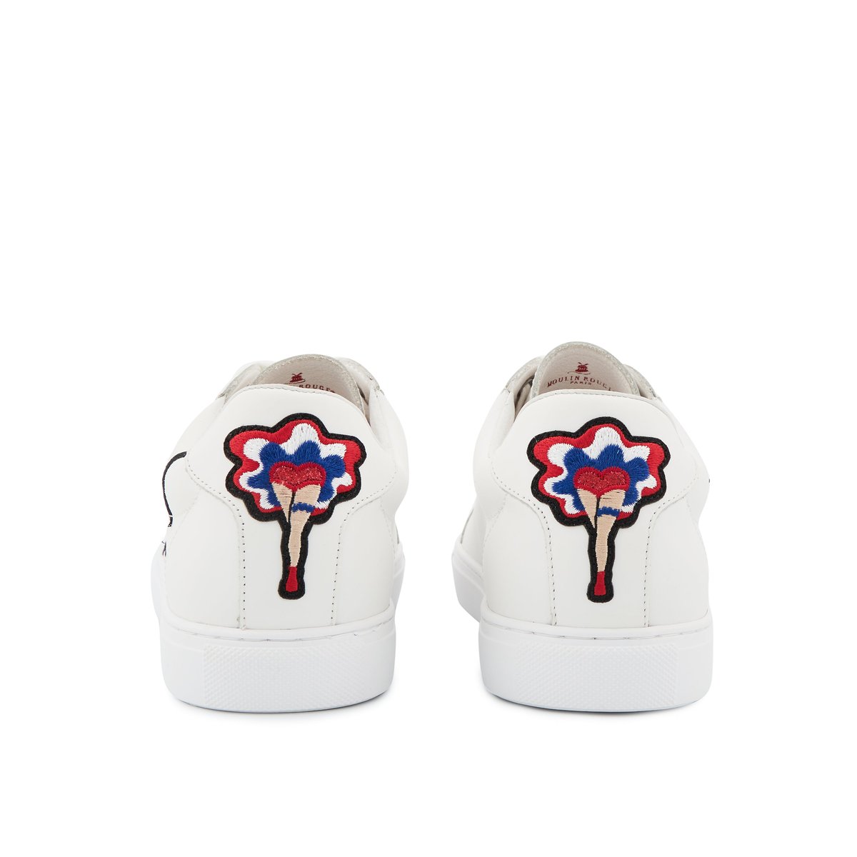 Baskets En Cuir Simone Moulin French Cancan blanc, BONS BAISERS