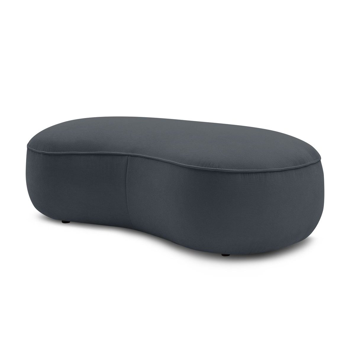 Pouf tissu texturé, SAINT-GERMAIN gris foncé, BOBOCHIC
