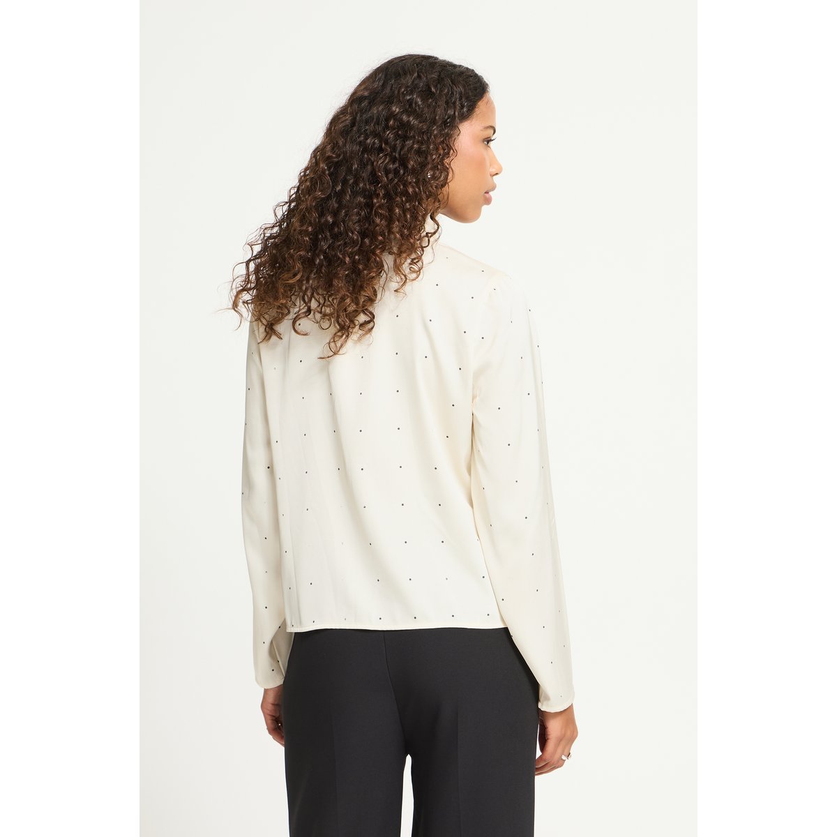 Chemise à manches longues blanc birch mini dot, ICHI