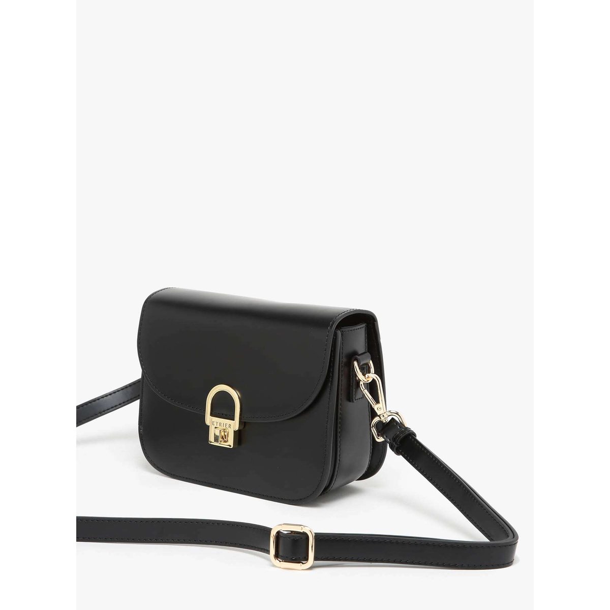 Sac bandoulière M Altair cuir noir, ETRIER