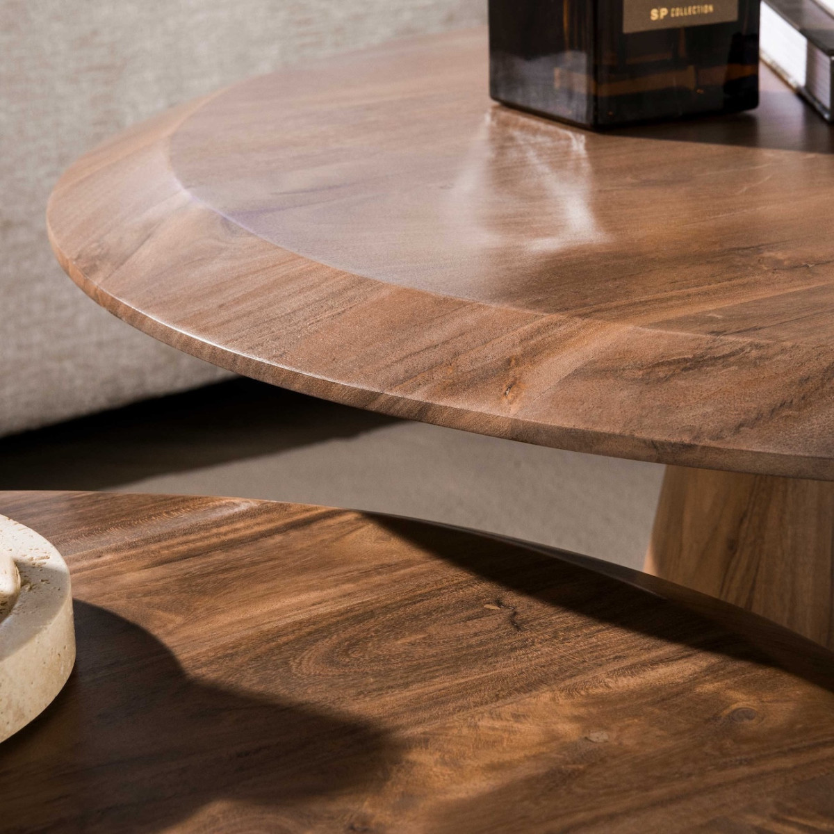 Tables basses gigognes en acacia massif - SOREN marron, MATHI DESIGN