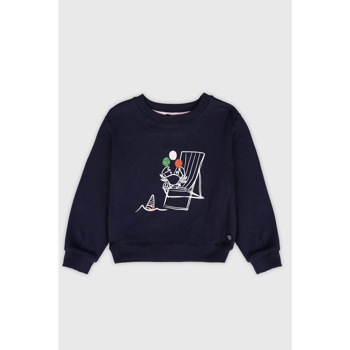 Sweat en coton rustique KIDS marine deep, ARMOR-LUX