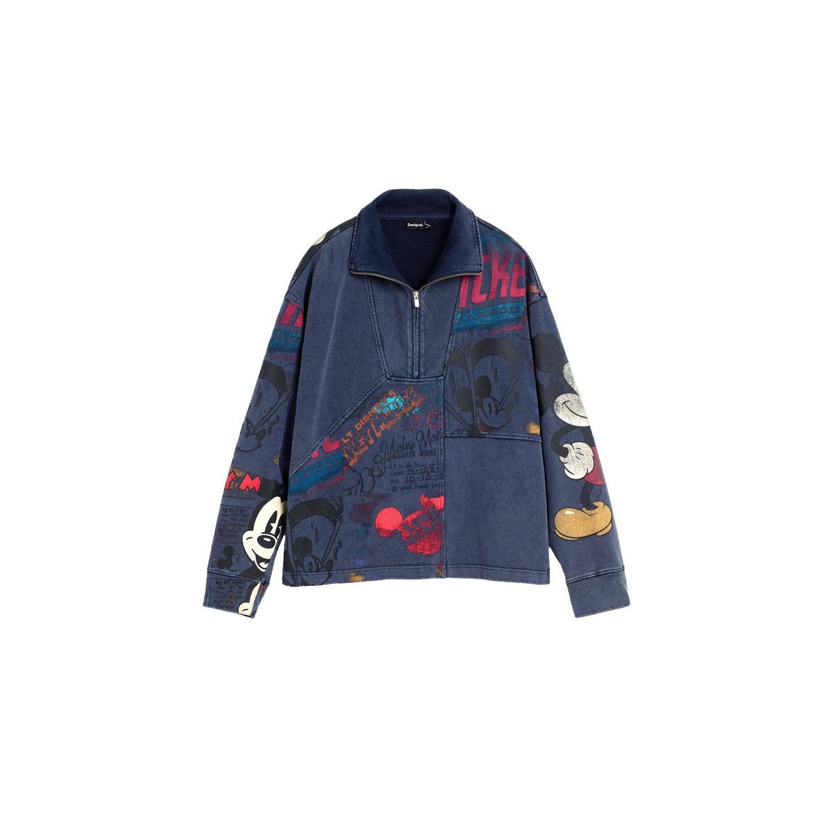 Sweat-shirt collage Mickey™ bleu, DESIGUAL