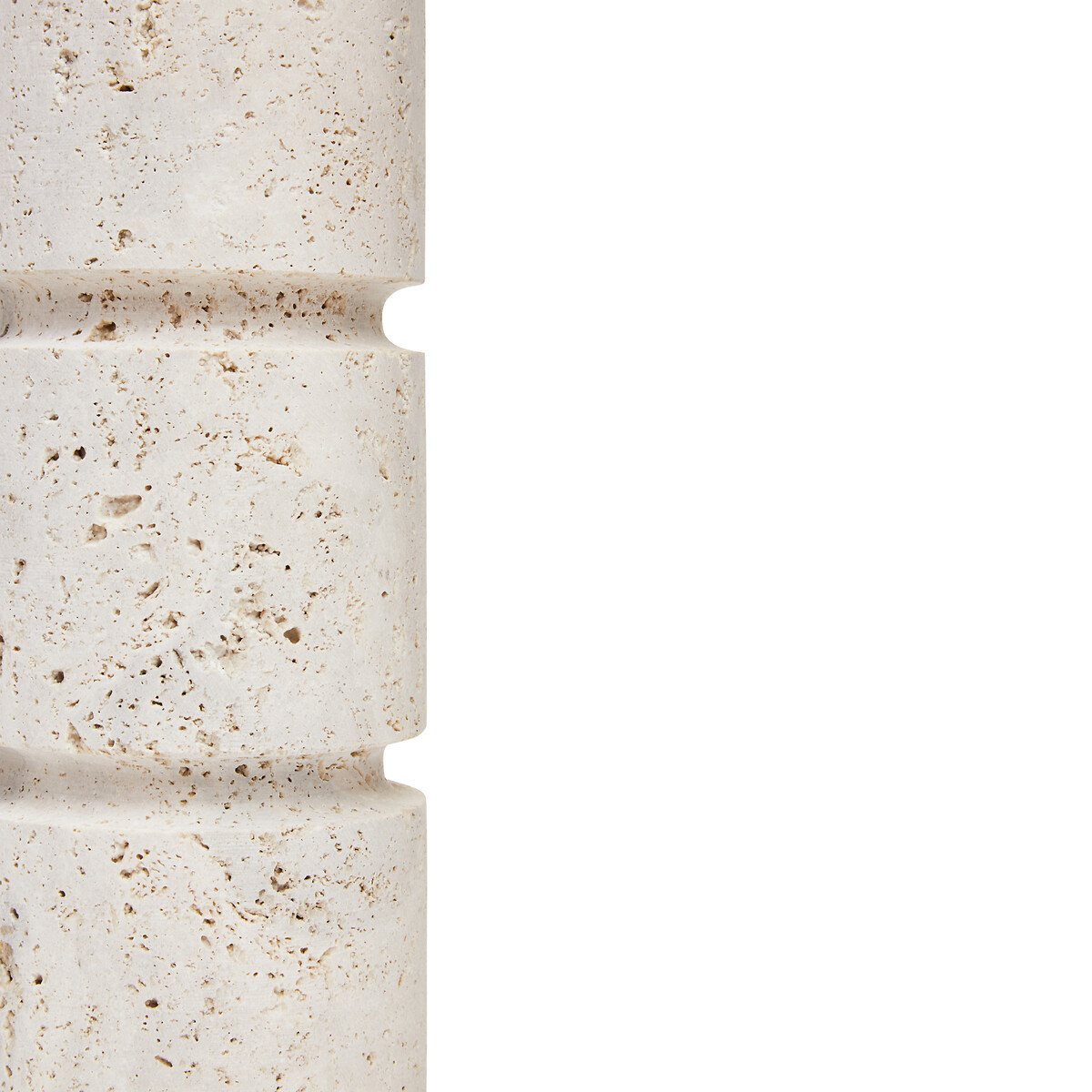 30cm Tibor Travertine Candle Holder natural, FIFTY FIVE SOUTH