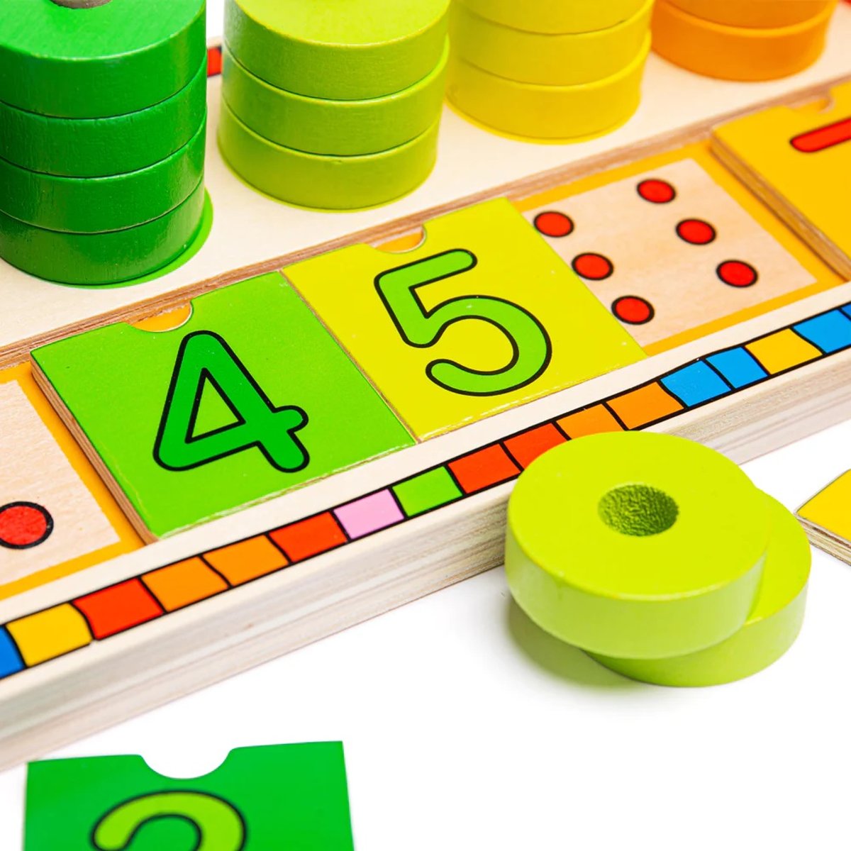 Jeu pour apprendre à compter beige, BIGJIGS
