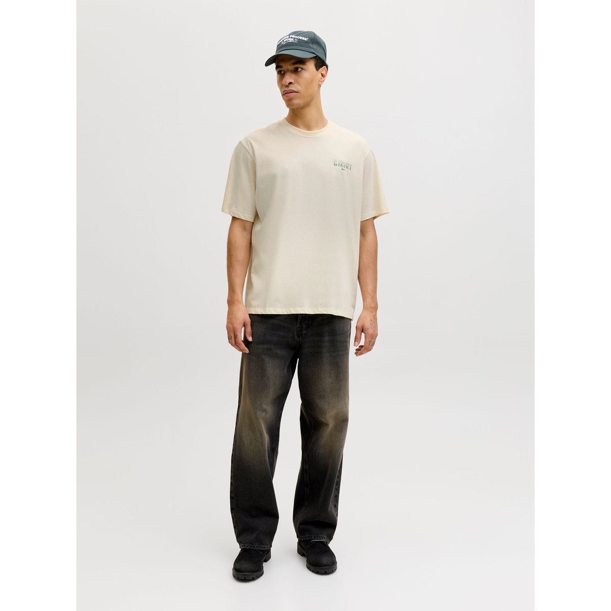 T-Shirt antique white, JACK & JONES