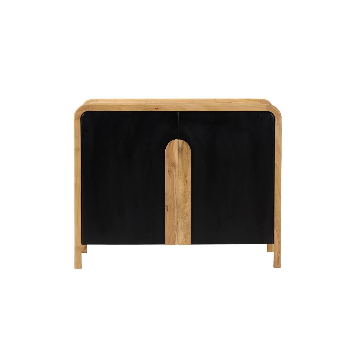 Buffet en bois d'acacia CESAR noir, MADE IN MEUBLES