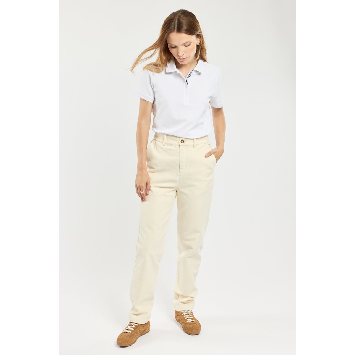 Pantalon velours LUIS ecume, BERMUDES
