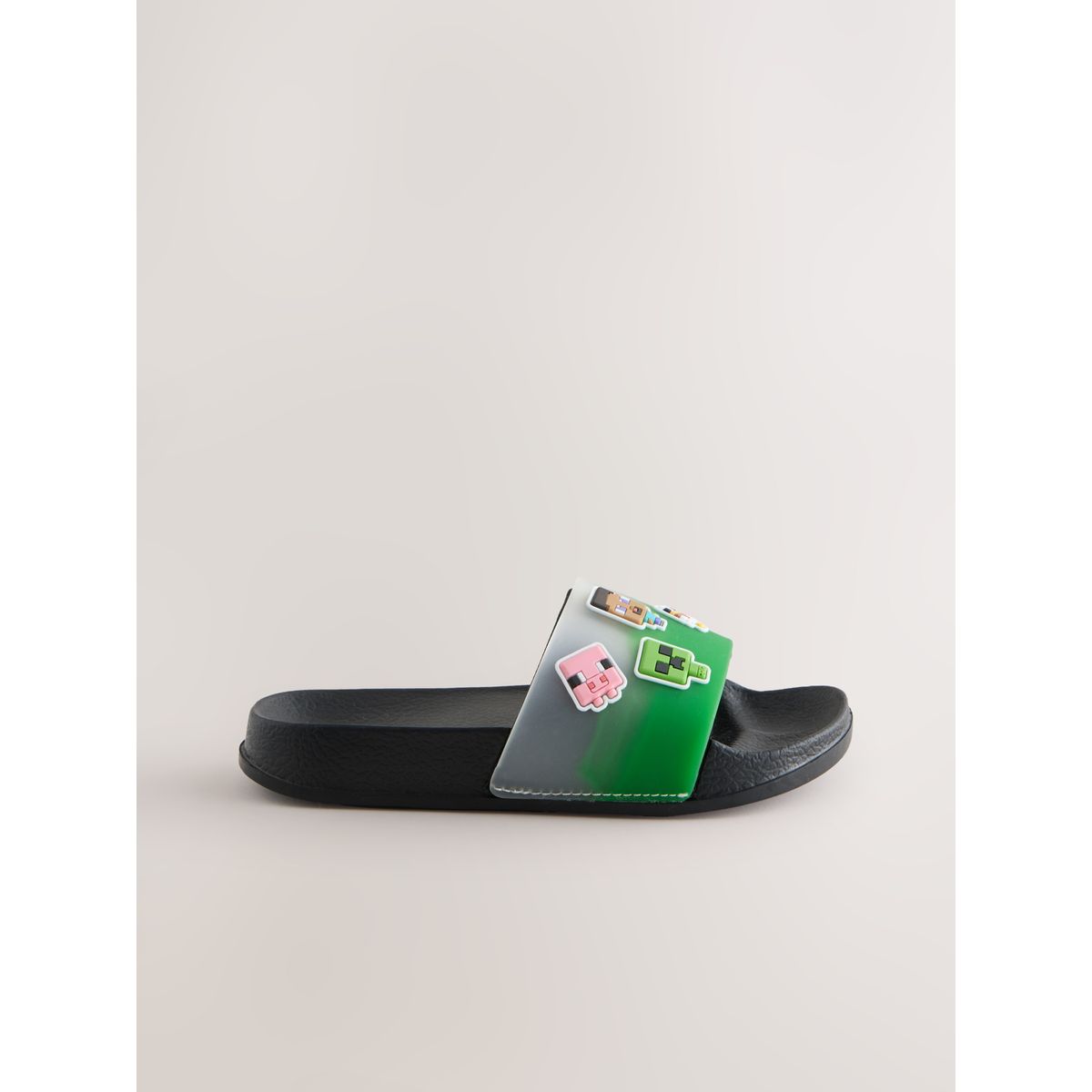 Sandales minecraft noir/vert, NEXT