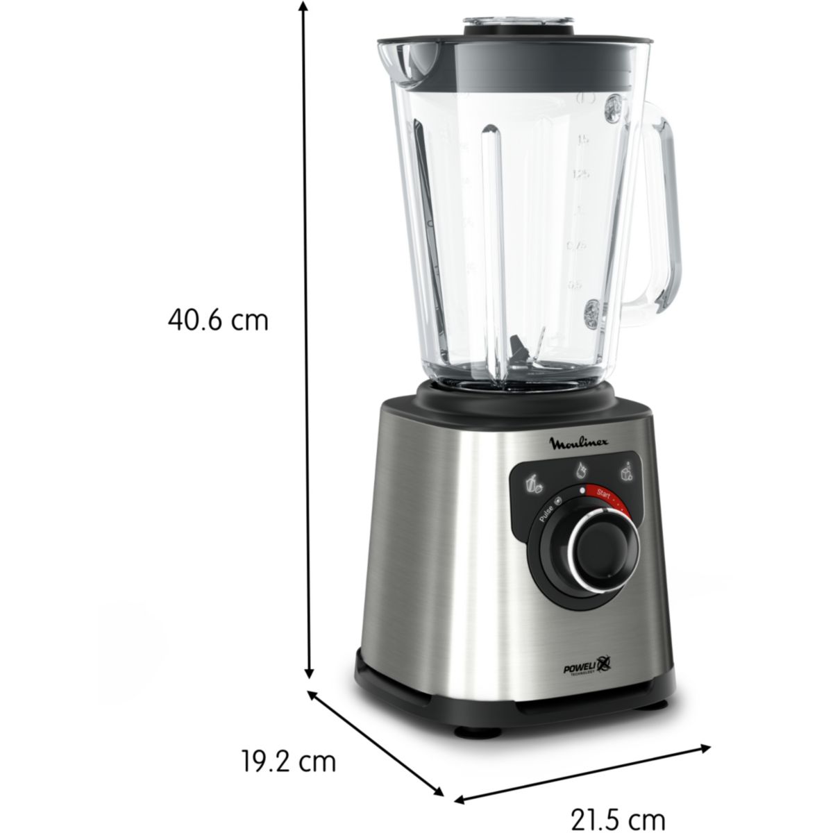 Blender perfect mix LM871D10 noir et metal noir, MOULINEX