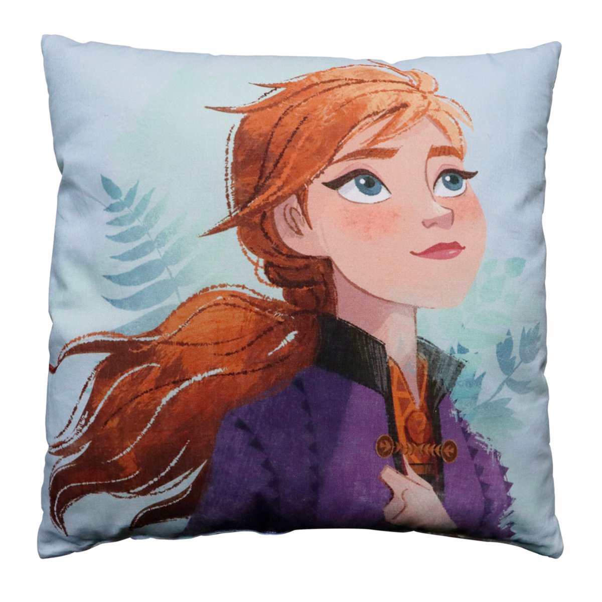 Coussin Imprimé 100% Coton, FROZEN SISTERS bleu ciel, DISNEY LA REINE DES NEIGES