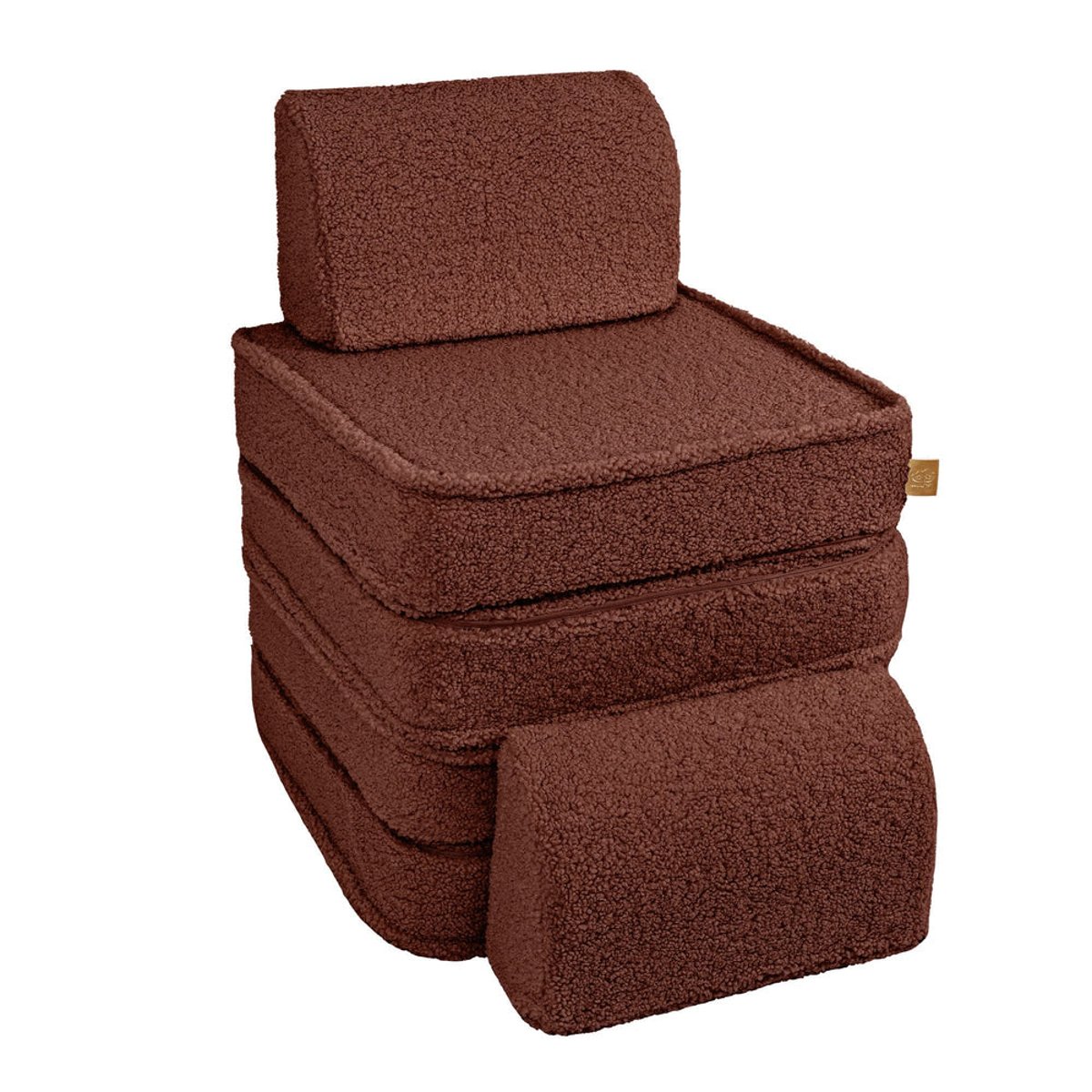 Canapé salon enfant premium 4 pcs BEARLY marron, MEOW BABY