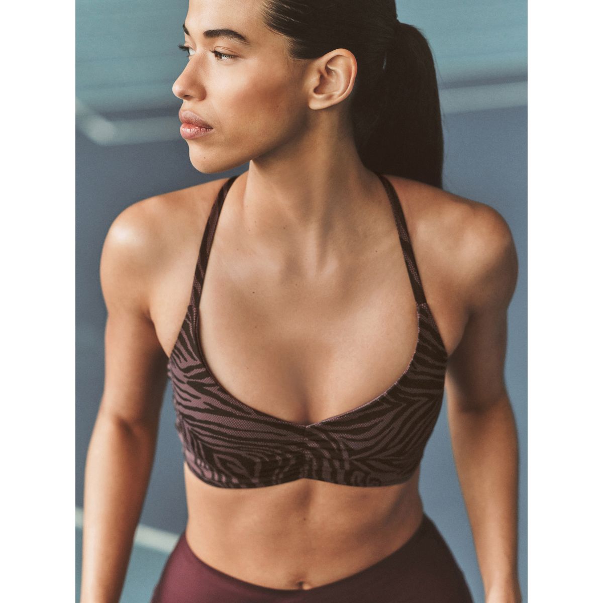 Brassière sport à bretelles au dos, lot de 2 noir/rose, NEXT