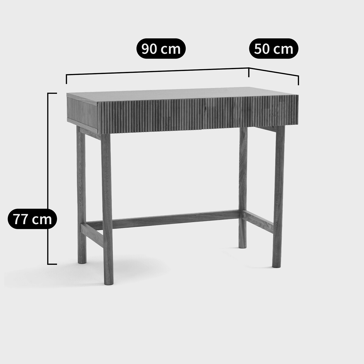 Bureau 2 tiroirs, Bilbao chêne, LA REDOUTE INTERIEURS