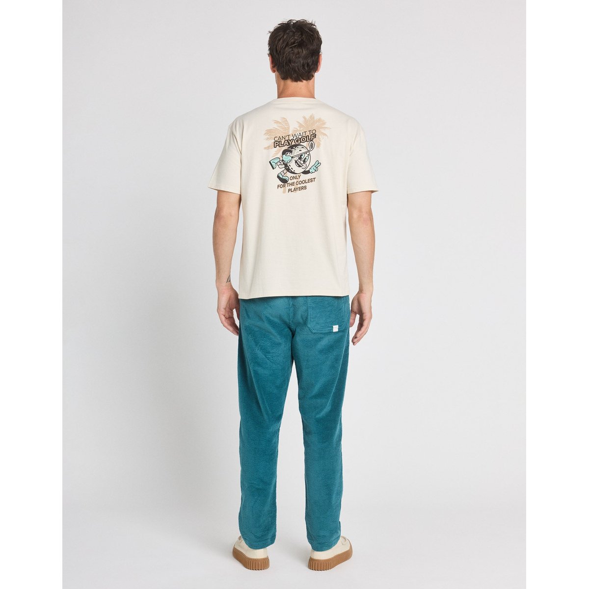PANTALON LOOSE VELOURS DUCK bleu canard, PULLIN