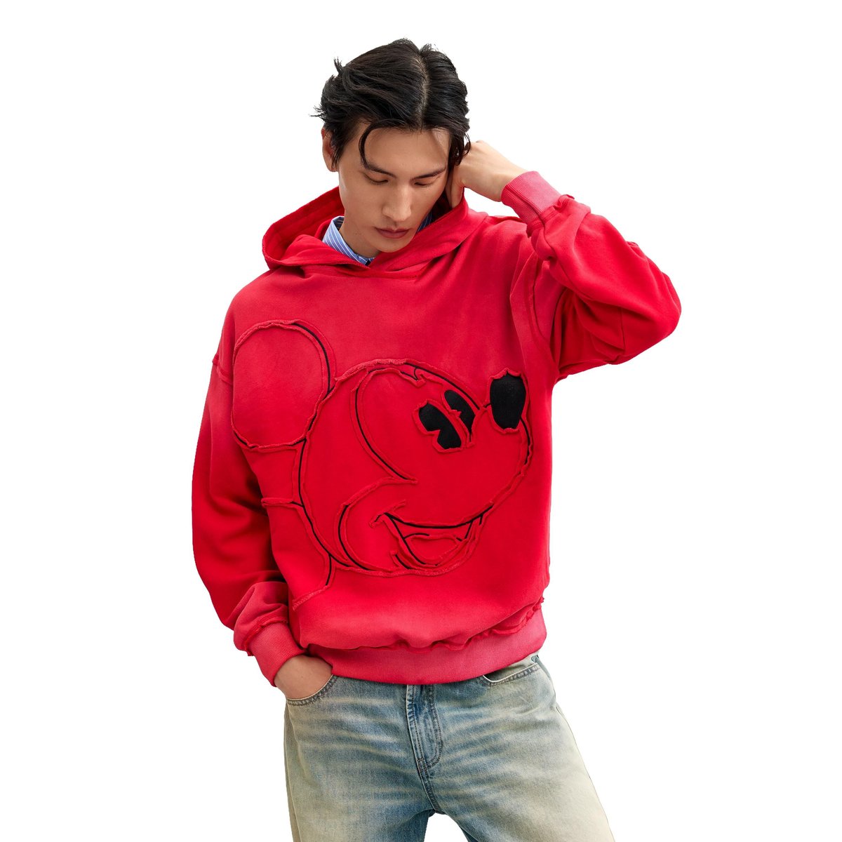 Sweat-shirt brodé Mickey™ rouge, DESIGUAL