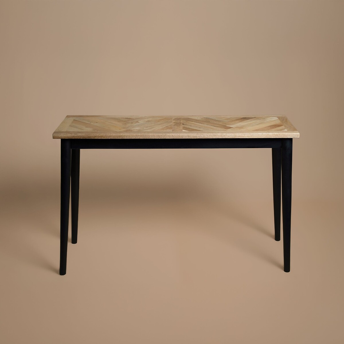 Beau Herringbone Parquet Mango Wood Console Table wood, ÉDITÉ