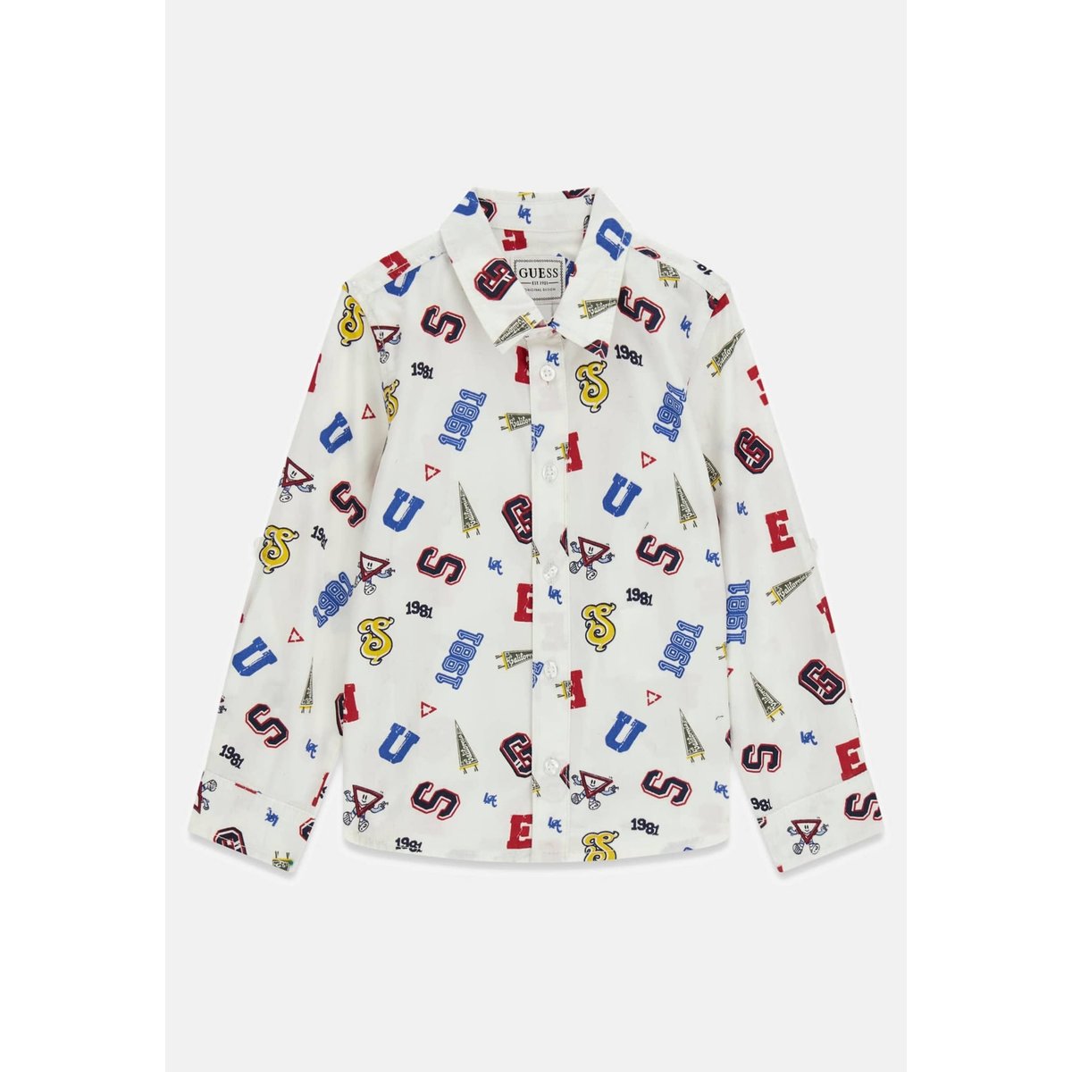 Chemise Imprimée blanc multi, GUESS KIDS