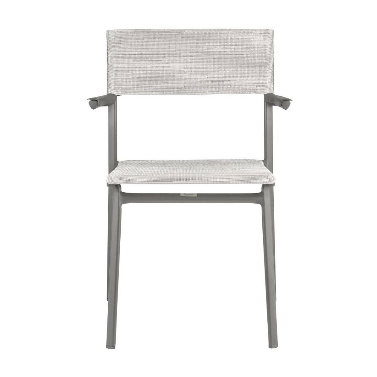 Fauteuil de jardin - ORON gris galet tube titane, LAFUMA MOBILIER