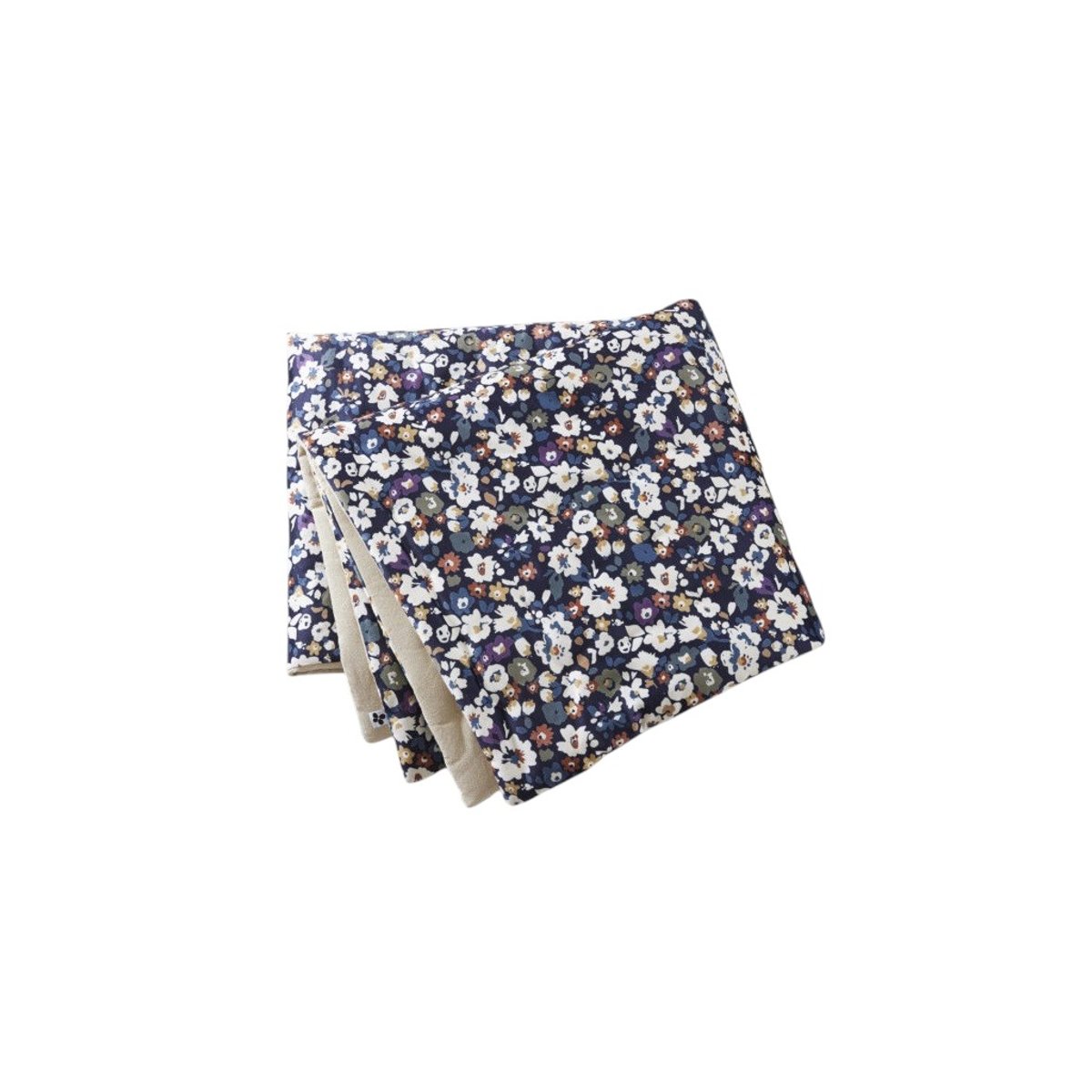 Bout de lit toucher velours Colline bleu, EDEN