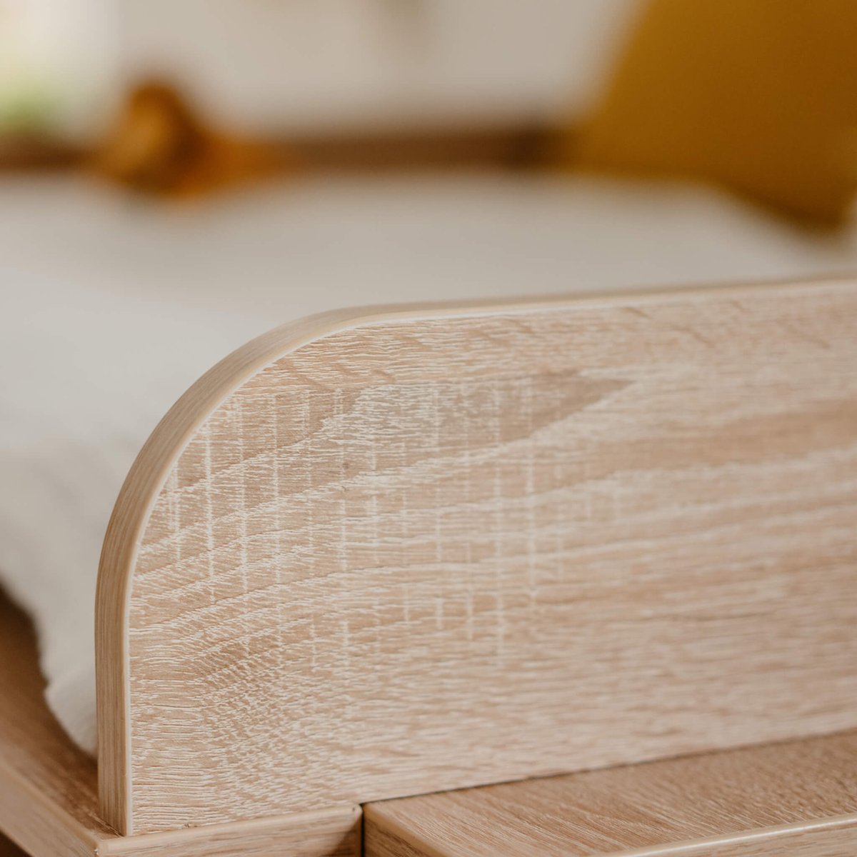 Commode à langer 2 tiroirs effet cannage bois naturel, TERRE DE NUIT
