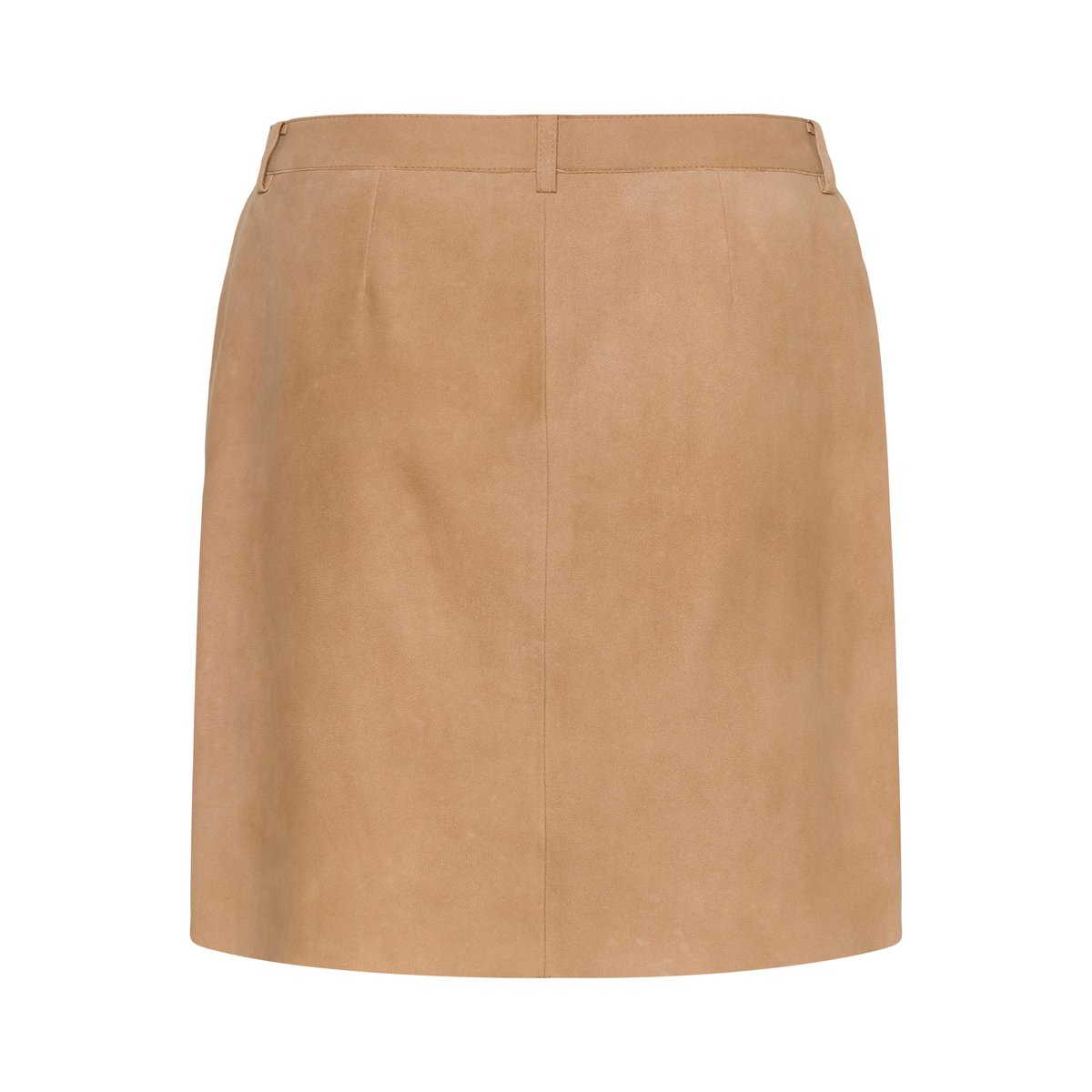 Jupe en cuir marron tiger's eye, SOAKED IN LUXURY