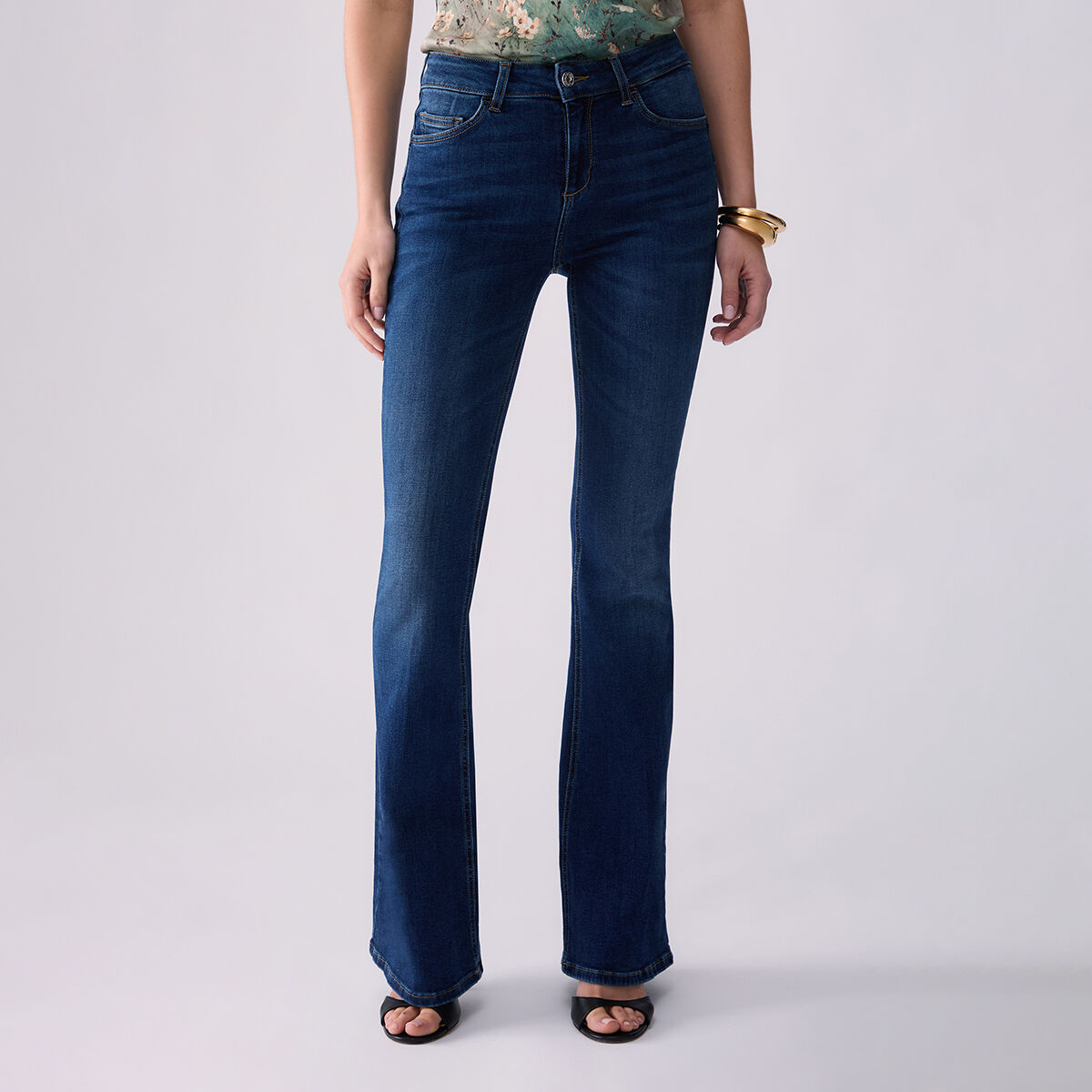 Jean bootcut délavé denim bleu, LIU JO