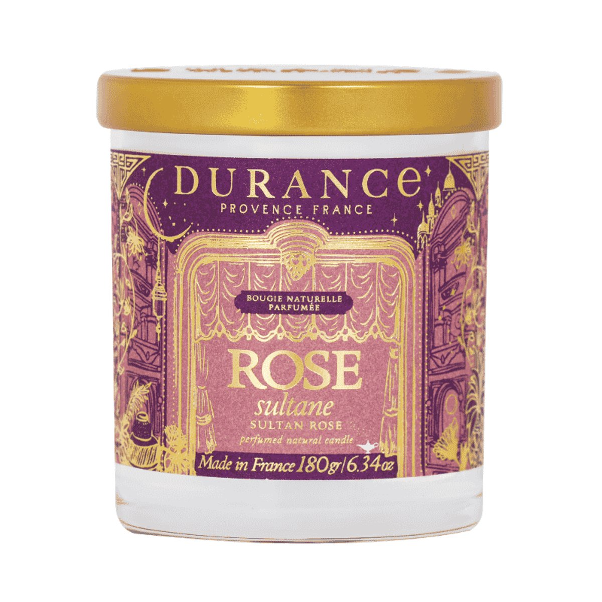 Bougie Parfumée Rose Sultane couleur unique, DURANCE