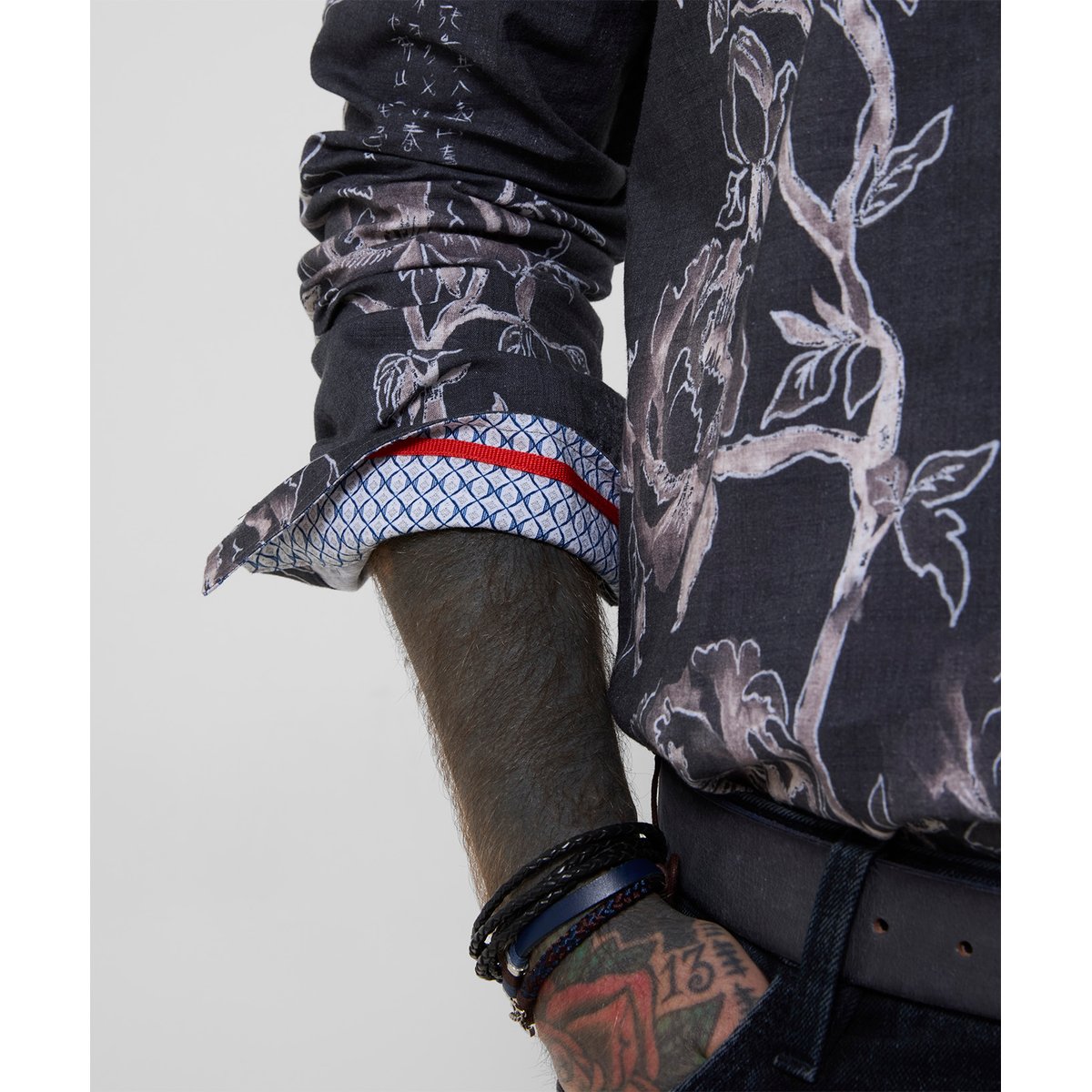 Chemise Imprimé Floral Japonais gris, JOE BROWNS