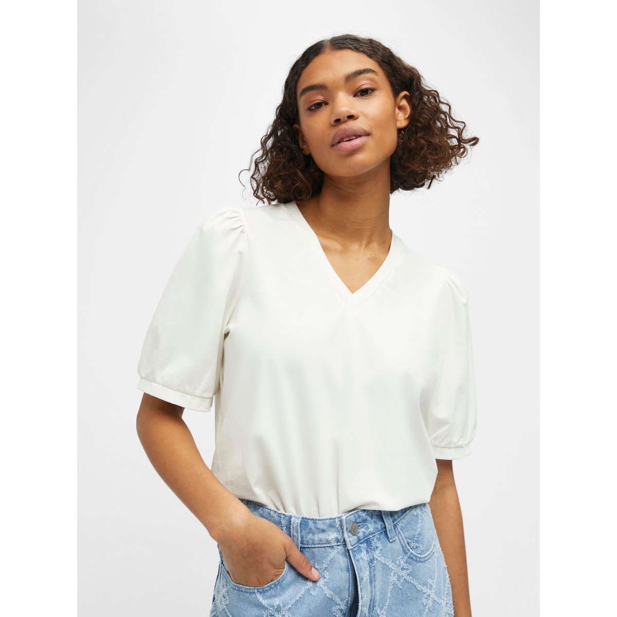 T-Shirt Manches bouffantes cloud dancer, OBJECT