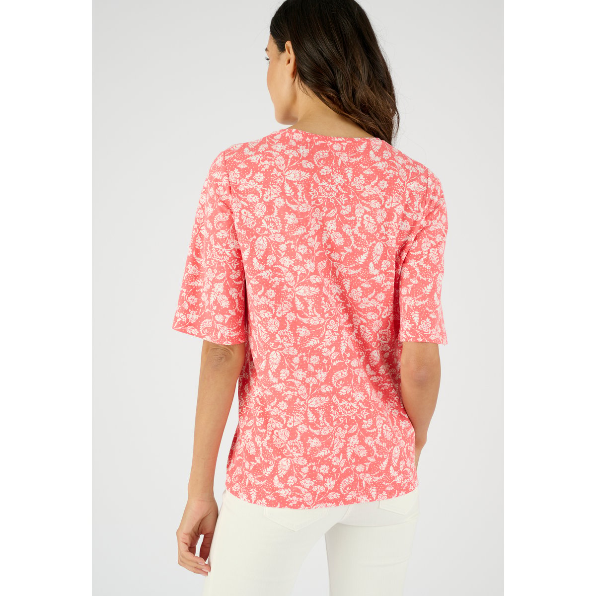 T-shirt maille souple Climatyl orange corail indien, DAMART