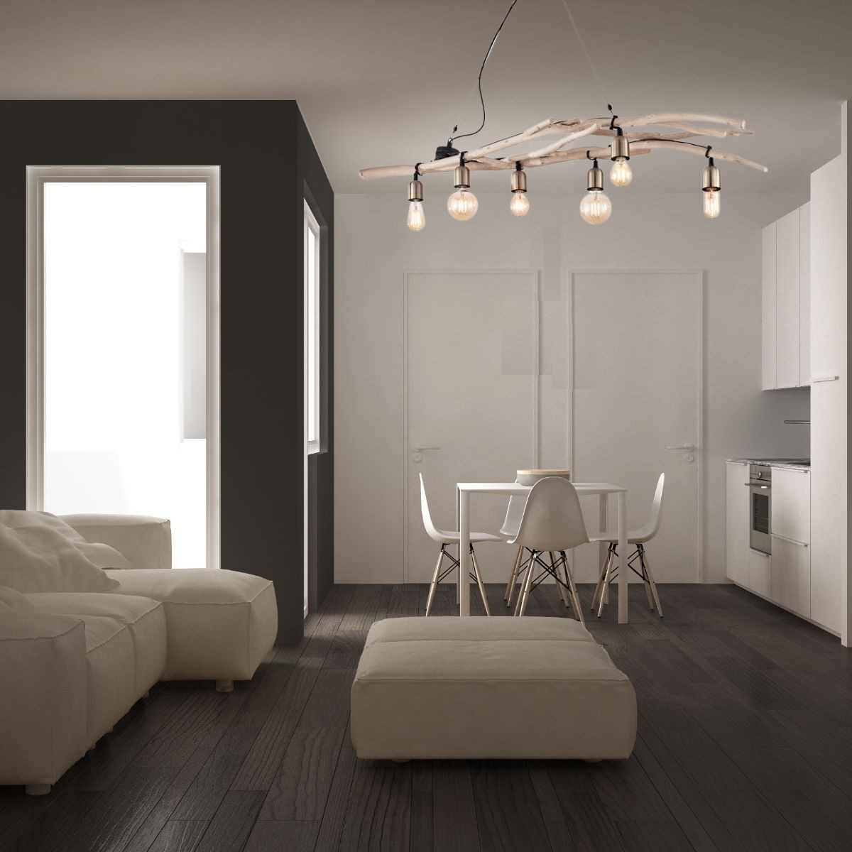 Suspension    DRIFTWOOD marron, IDEAL LUX
