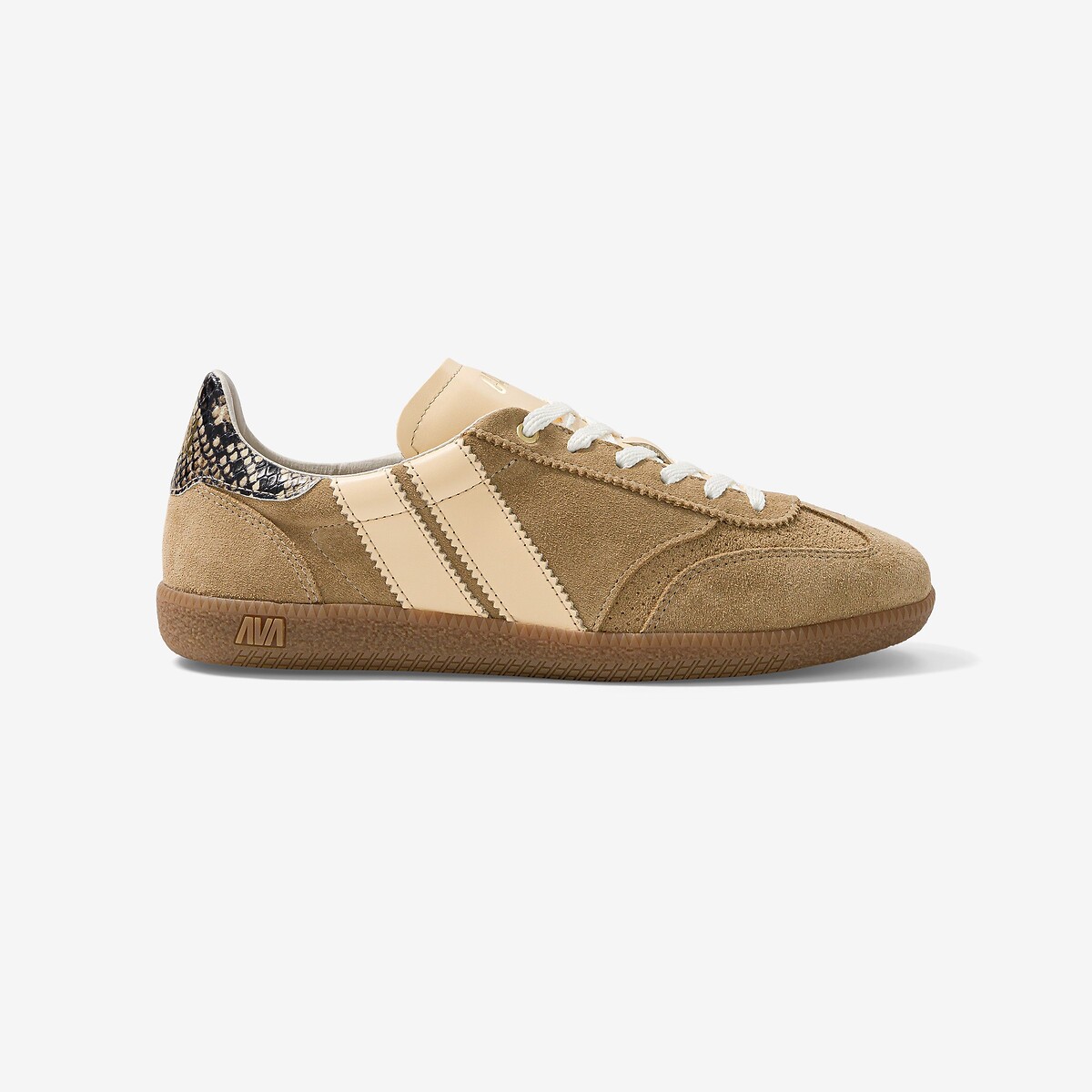 Baskets en cuir camel, CAVAL