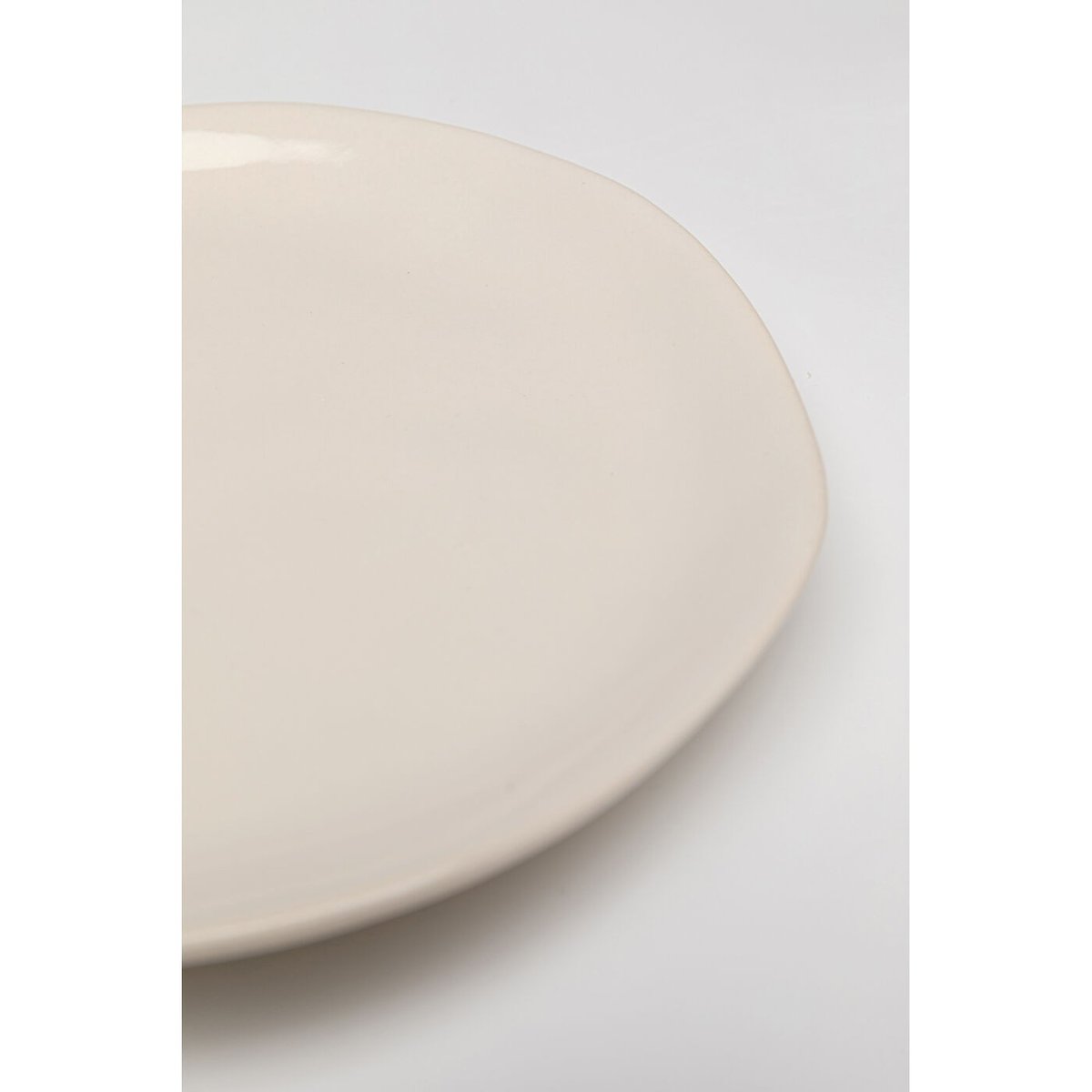 Lot de 6 assiettes à dessert en faïence, ORGANIC crème, KARE DESIGN