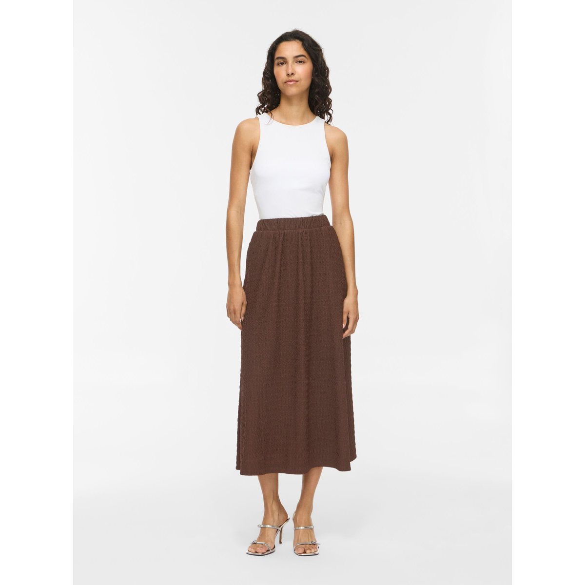 Jupe Longue marron - coffee bean1, VILA